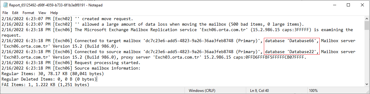Mailbox move request