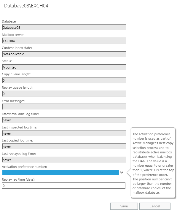 Activation Preference number