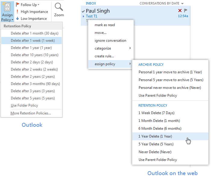 Exchange Server Personel Tags